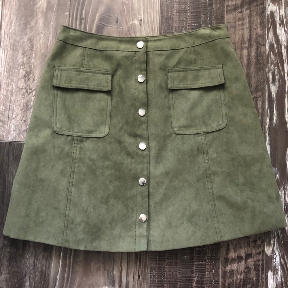 Faux Suede mini skirt